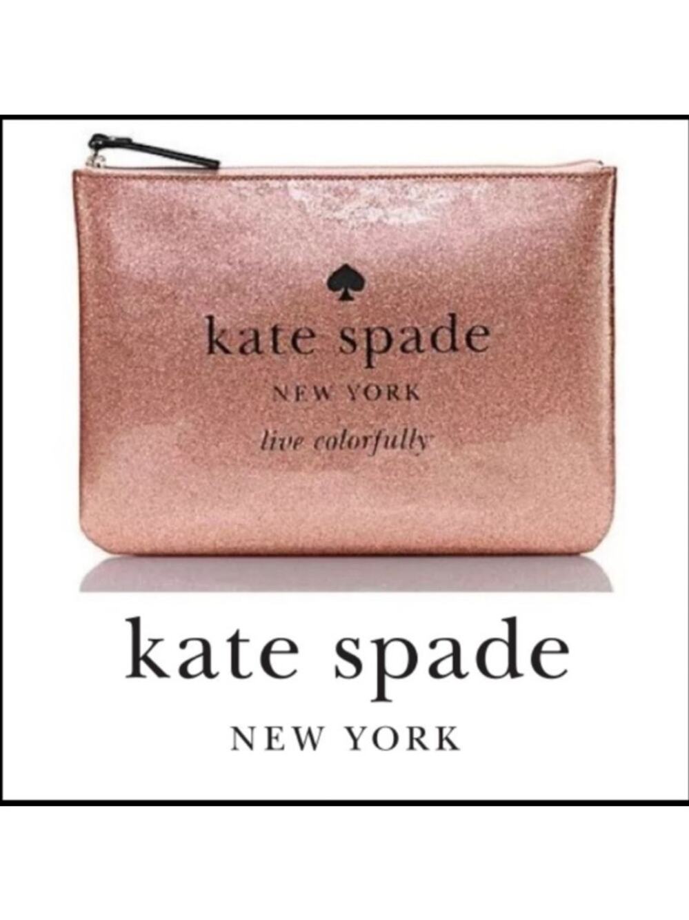 KATE SPADE Large Clutch Sparkle Rose Gold